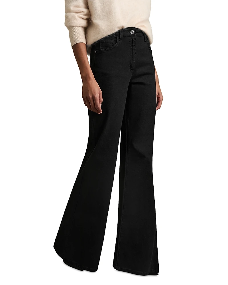 Reiss Bonnie High Rise Flare Leg Jeans