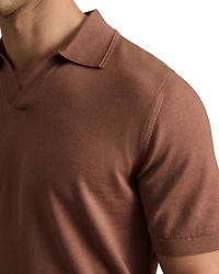 Duchie Short Sleeve Open Collar Merino Wool Polo