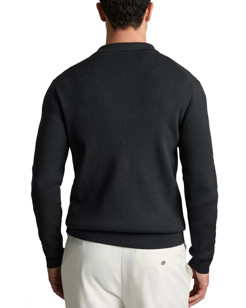 Saint Long Sleeve Fine Rib Button Up Cardigan
