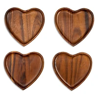 Nambe Eat Your Heart Out Appetizer Plates, Set of 4