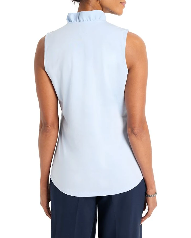 Ruffled V Neck Tank Top