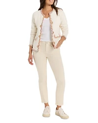 Mixed Trim Knit Jacket