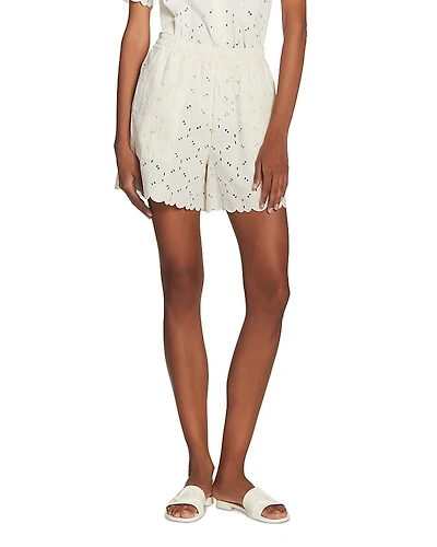 Moncler Eyelet Embroidered Shorts