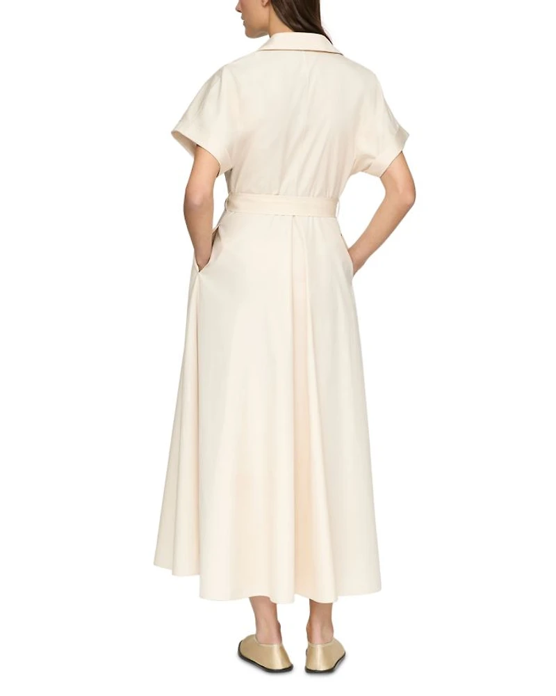 Notch Lapel Shirt Dress