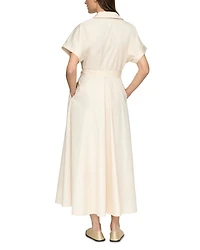 Notch Lapel Shirt Dress