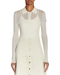 Moncler Semi Sheer Polo Top