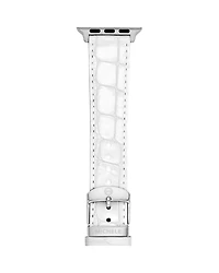 Michele White Leather Bracelet Band for Apple Watch, 38-49mm