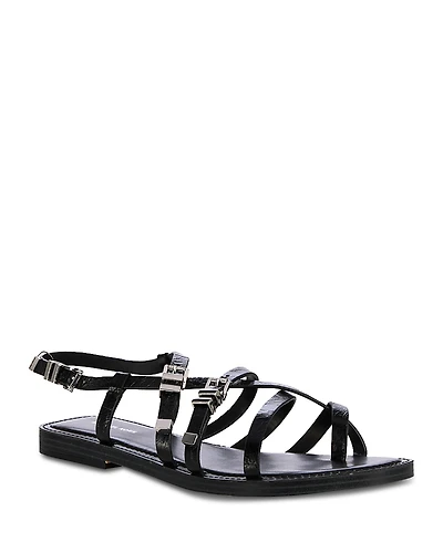 Michael Kors Darrington Snake Embossed Flat Sandals