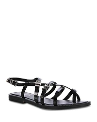 Michael Kors Darrington Snake Embossed Flat Sandals