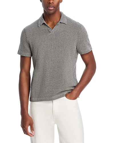 Houndstooth Cotton Knit Polo Shirt - Exclusive