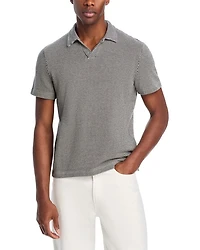 Houndstooth Cotton Knit Polo Shirt - Exclusive
