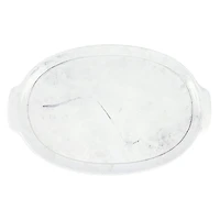 Vietri Florentine Wooden Accessories Marble Look Handled Medium Oval Tray
