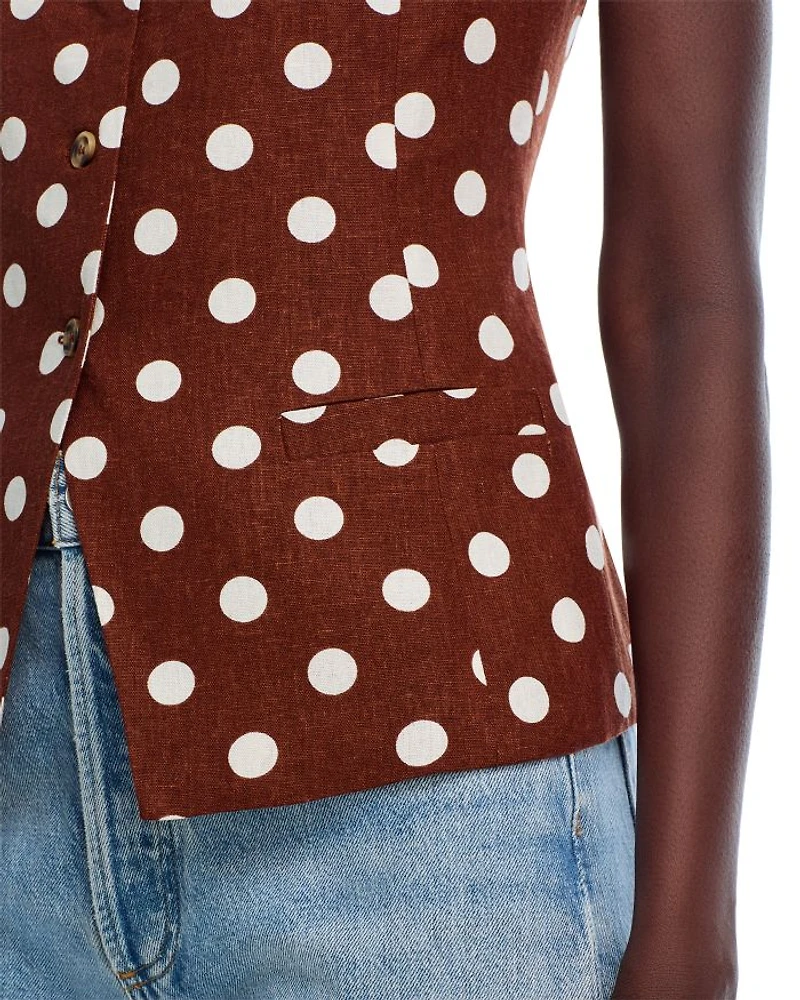 Joan Button Front Top