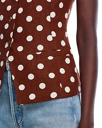 Joan Button Front Top