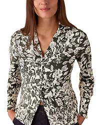 Cut Stems Button Down Blouse