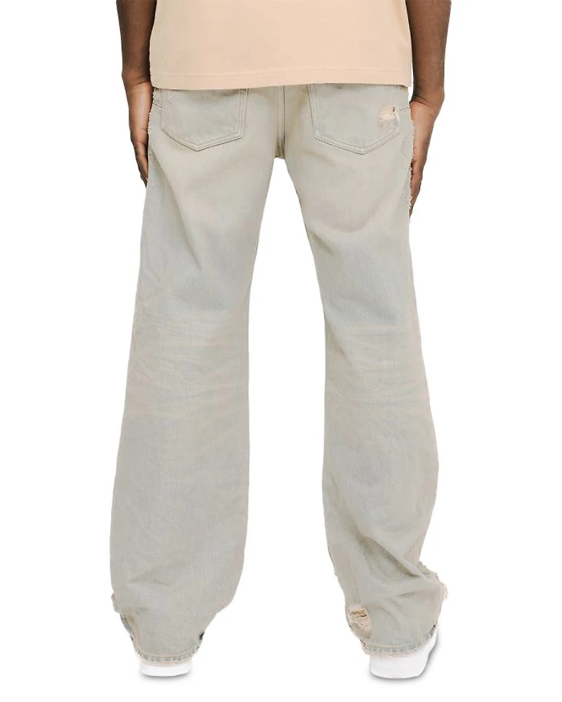 Verditer Destroyed Baggy Jeans Light Indigo