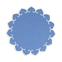 Vietri Tessuti Round Placemats with White Stitching
