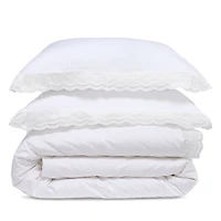 Aqua Lace Egyptian Cotton Duvet Set, Twin - Exclusive