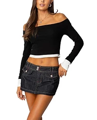 Edikted Jovi Layered Off Shoulder Top