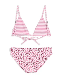 Girls' Reversible Triangle Two Piece Swimsuit - Little Kid, Big Kid