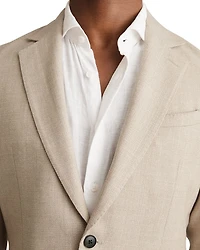 Stack Single Breasted Two Button Notch Textured Blazer