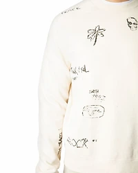 Uppy Graffiti Print Sweatshirt