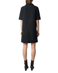 Record Military Cotton Mini Dress