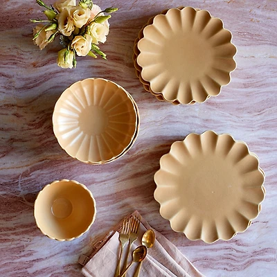 Lemieux Et Cie Dhalia 16 Piece Dinnerware Set, Service for 4