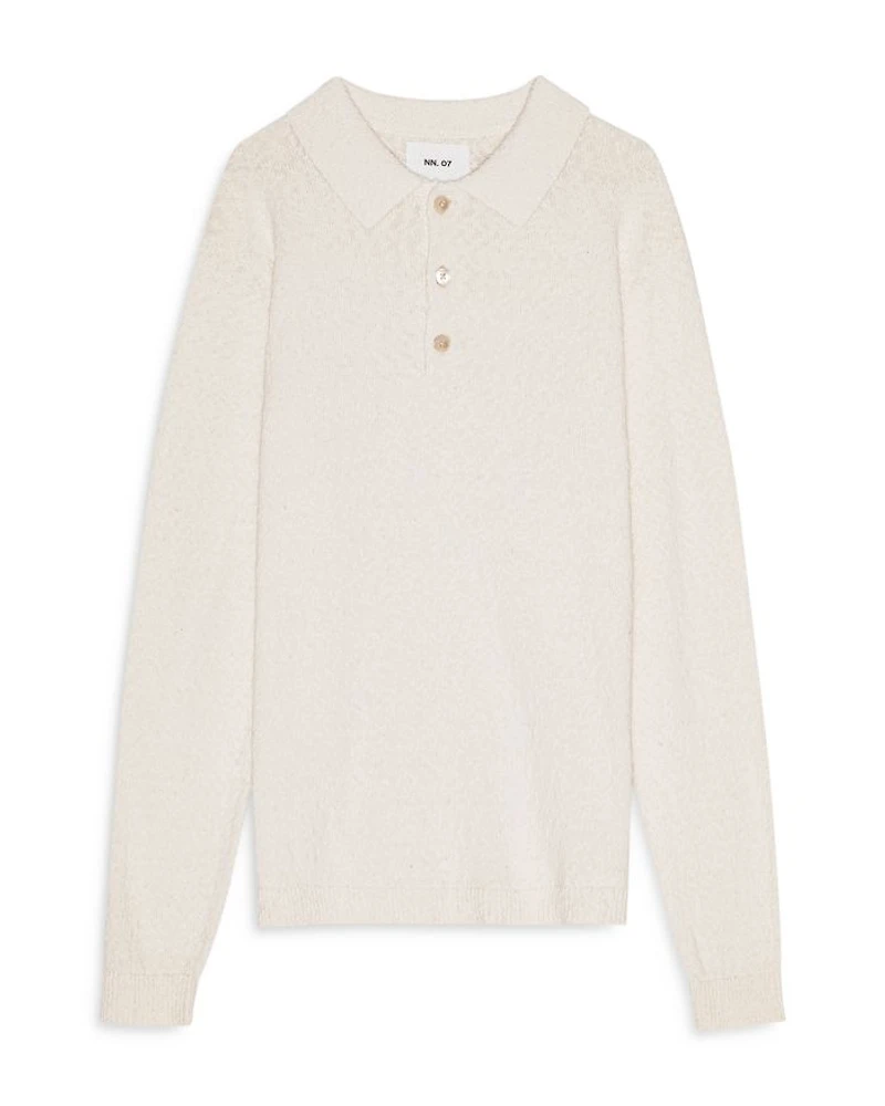 Randy Long Sleeve Boucle Polo Shirt