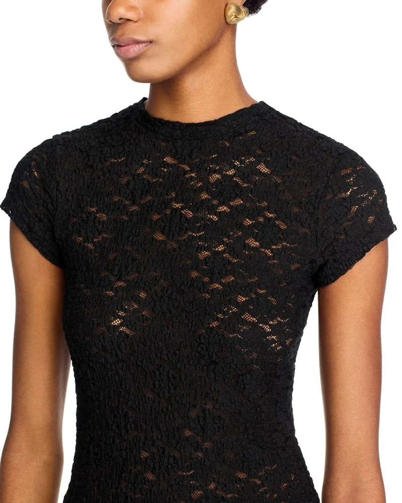 Puckered Lace Top - Exclusive