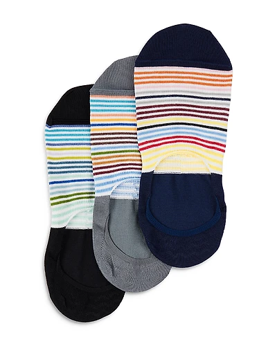 Paul Smith Stripe No Show Socks, Pack of 3
