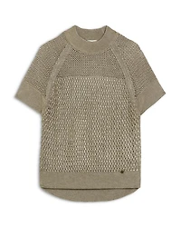 Abaly Metallic Knit Top