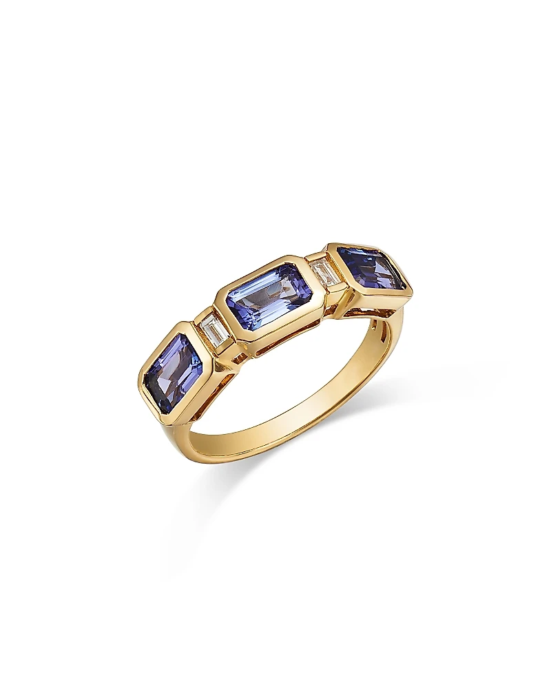 Bloomingdale's Fine Collection Tanzanite & Diamond Bezel Ring