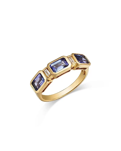 Bloomingdale's Fine Collection Tanzanite & Diamond Bezel Ring