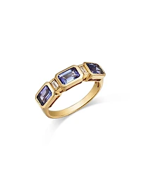 Bloomingdale's Fine Collection Tanzanite & Diamond Bezel Ring