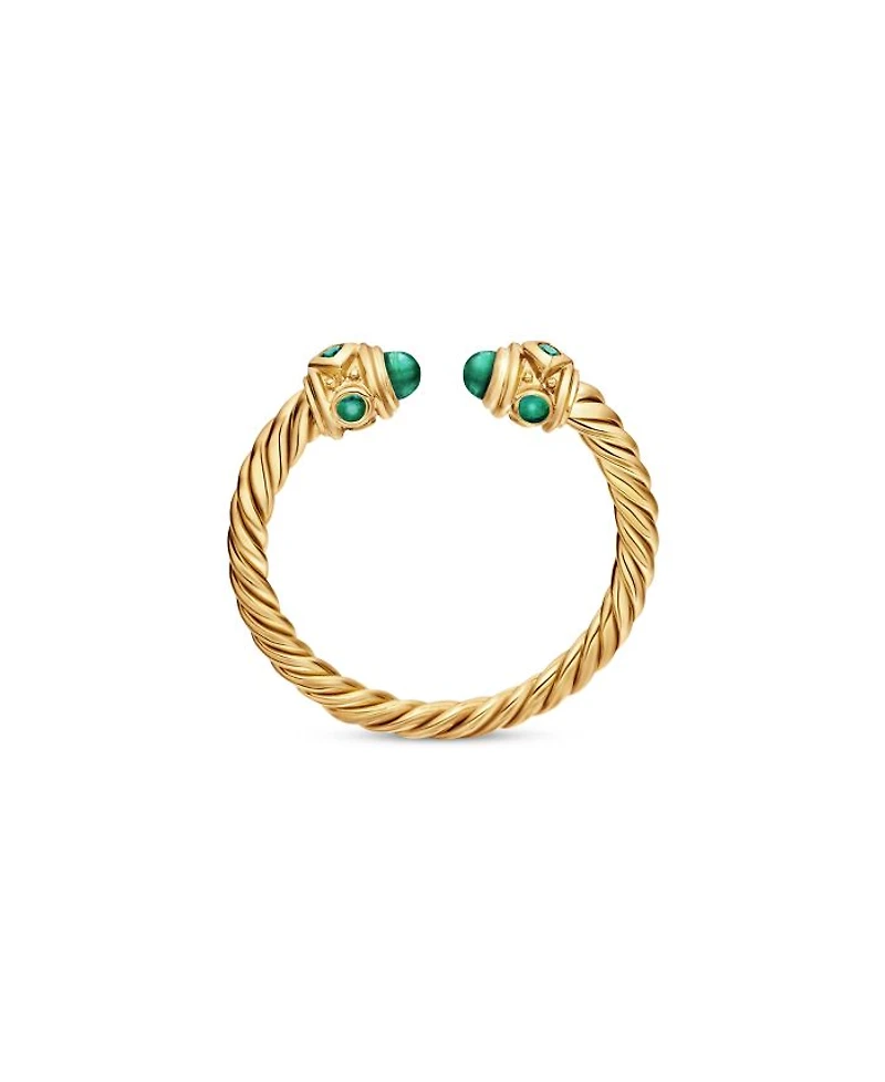 18K Yellow Gold Renaissance Emerald Ring