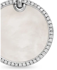 Sterling Silver DY Elements® Disc Pendant with Mother-of-Pearl & Diamonds