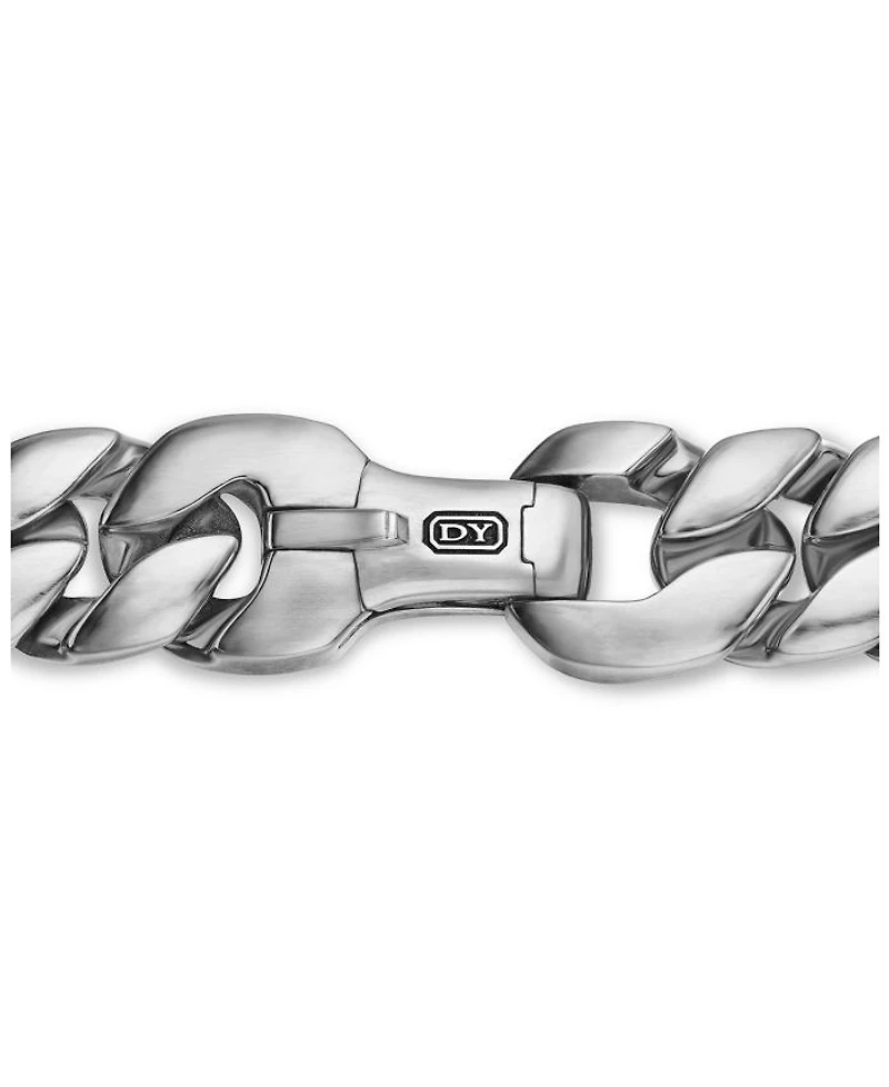 Men's Curb Chain Bracelet Sterling Silver, 11.5mm