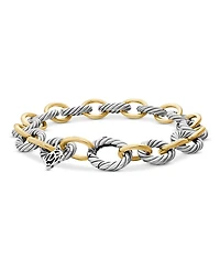 Oval Link Bracelet with Gold