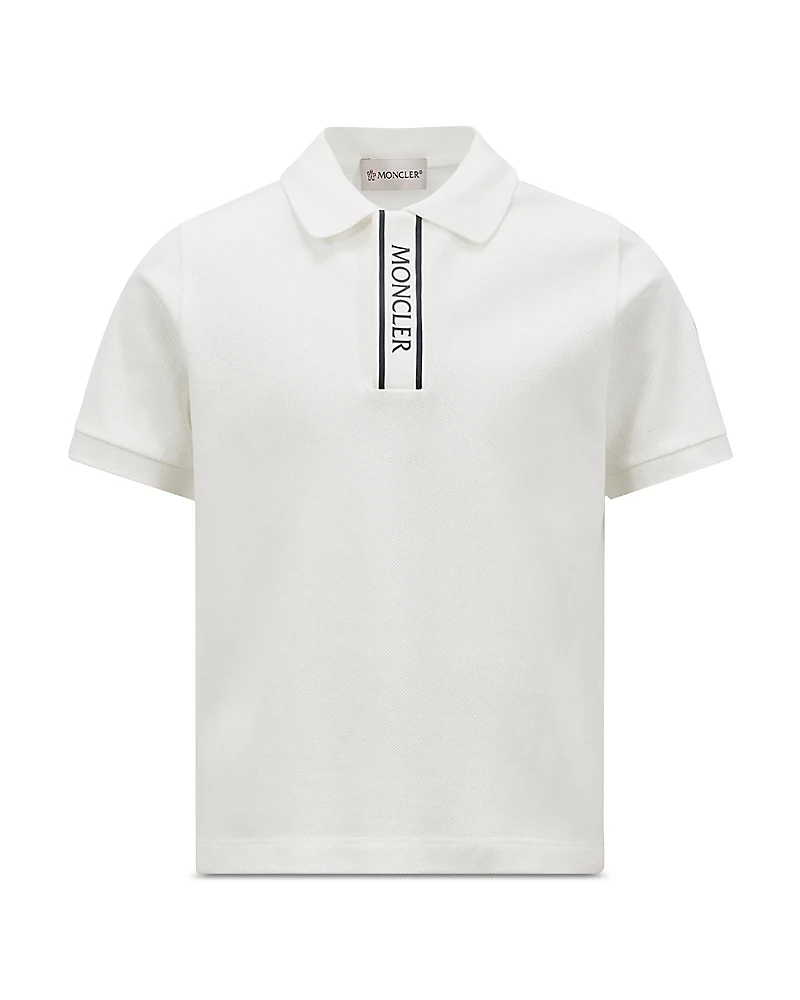 Moncler Boys' Logo-Trimmed Cotton Piquet Polo Shirt - Big Kid