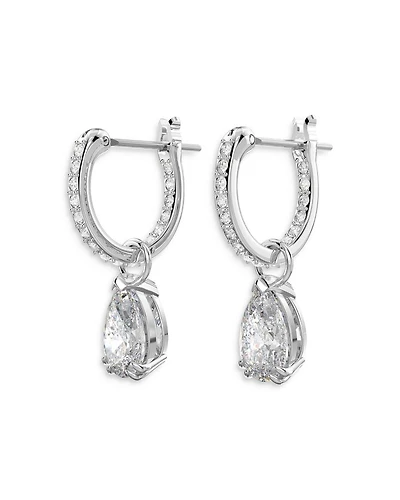 Stilla Crystal Pear Dangle Hoop Earrings