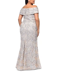 Off the Shoulder Embroidered Lace Dress