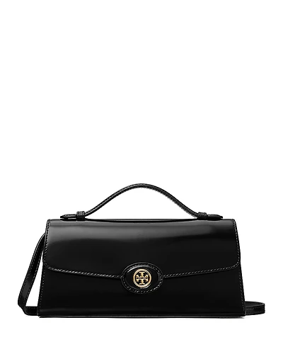 Tory Burch Robinson Spazzolato Top Handle Chain Wallet