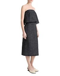 Trellis Plaid Pencil Skirt