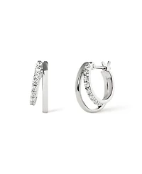 Toda Silver Double Hoop Earrings