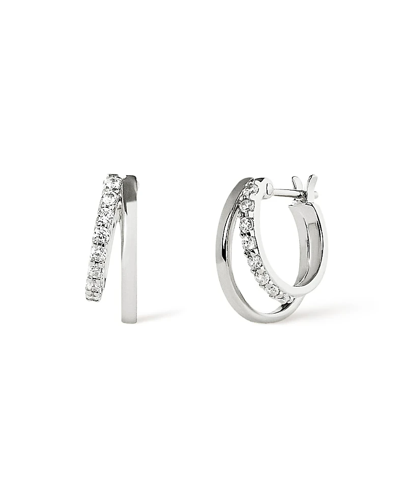 Ana Luisa Toda Silver Double Hoop Earrings