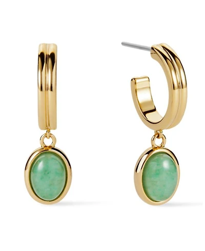 Dobby Gemstone Hoop Earrings
