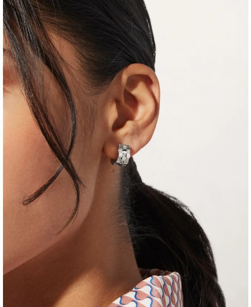 Eden Silver Hoop Earrings