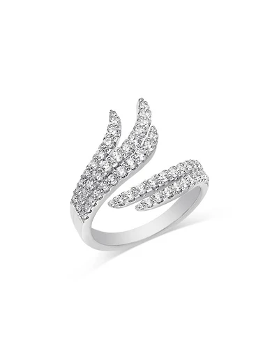 Diamond Bypass Ring in 14K White Gold, 1.0 tcw
