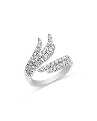 Diamond Bypass Ring in 14K White Gold, 1.0 tcw